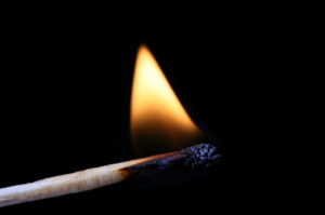 Burning Match Stick