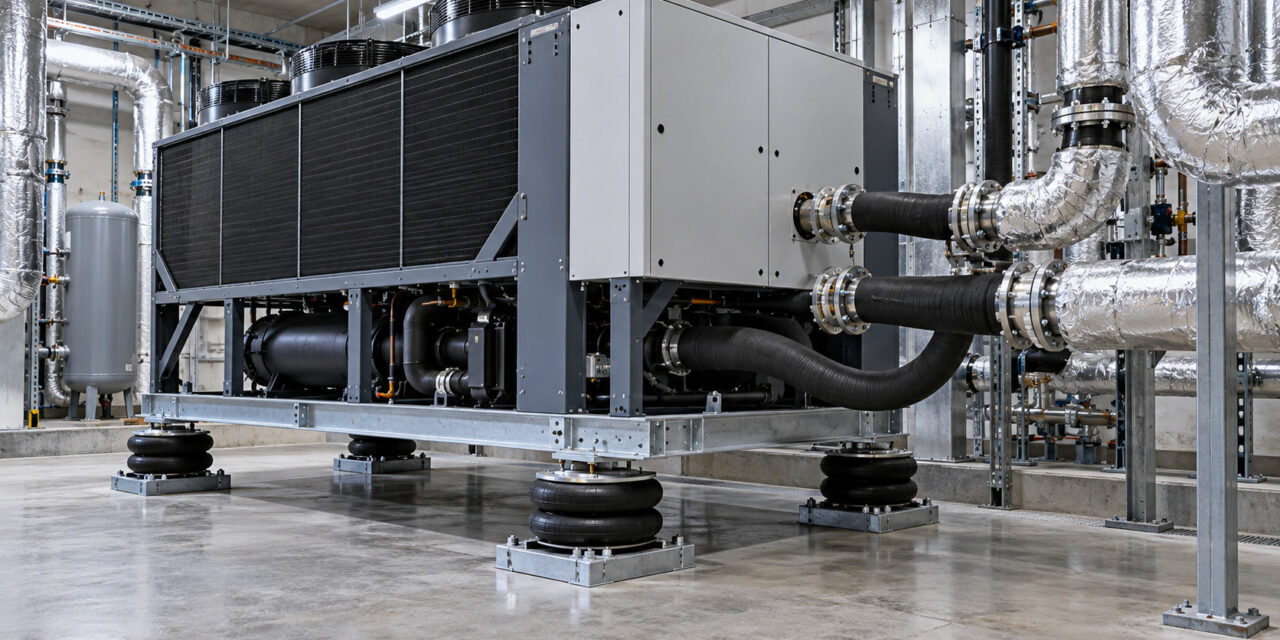 Refroidisseurs et pompes à chaleur – GEA remplace certaines fondations antivibratiles par des ressorts pneumatiques